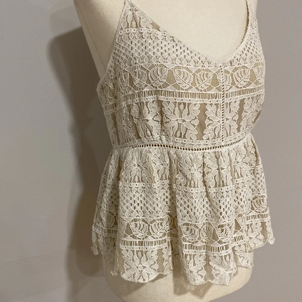 All Saints Natalia Peplum Tank Top - Picture 4 of 7